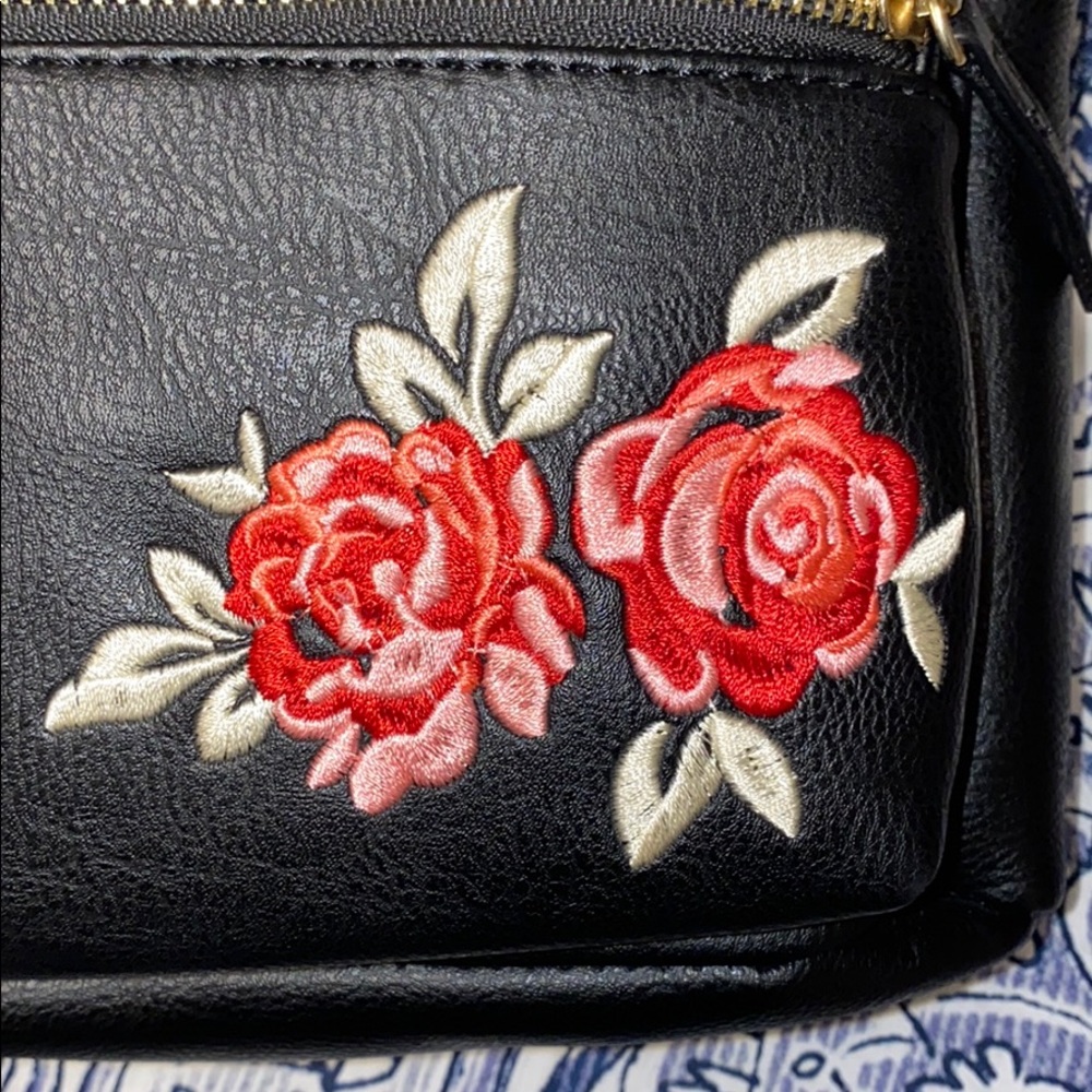 Embroidered Rose Mini Backpack - Picture 6 of 6